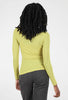 AMB Designs Raw Edge Solid Second Skin Top, Golden Lime 