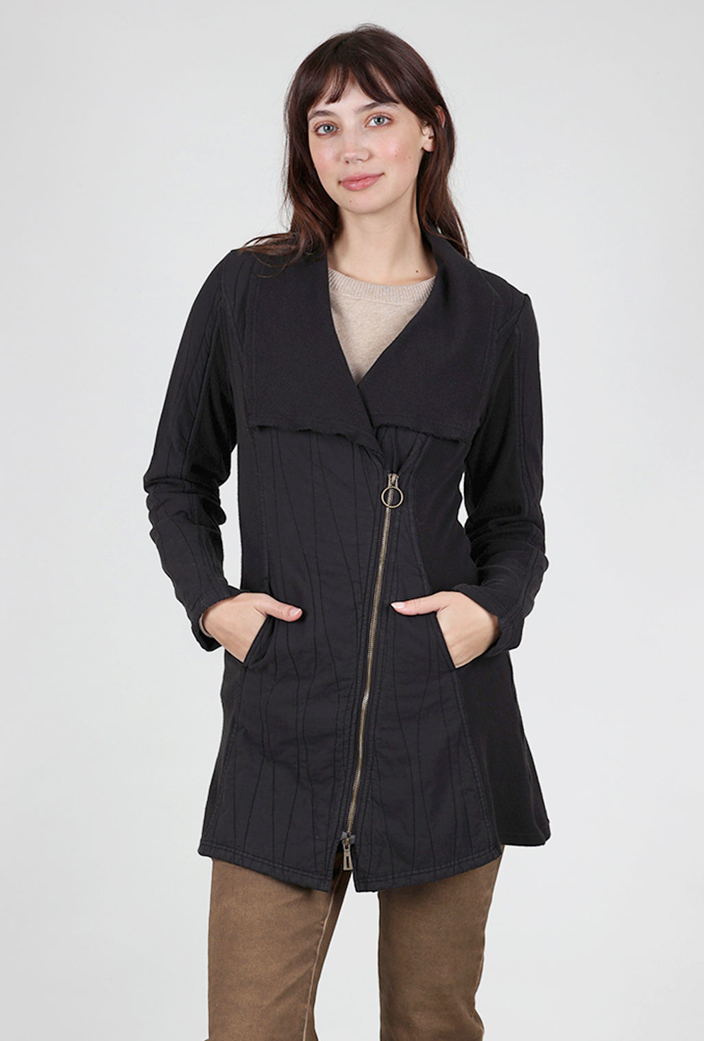 XCVI Maimon Quilted Jacket, Black 