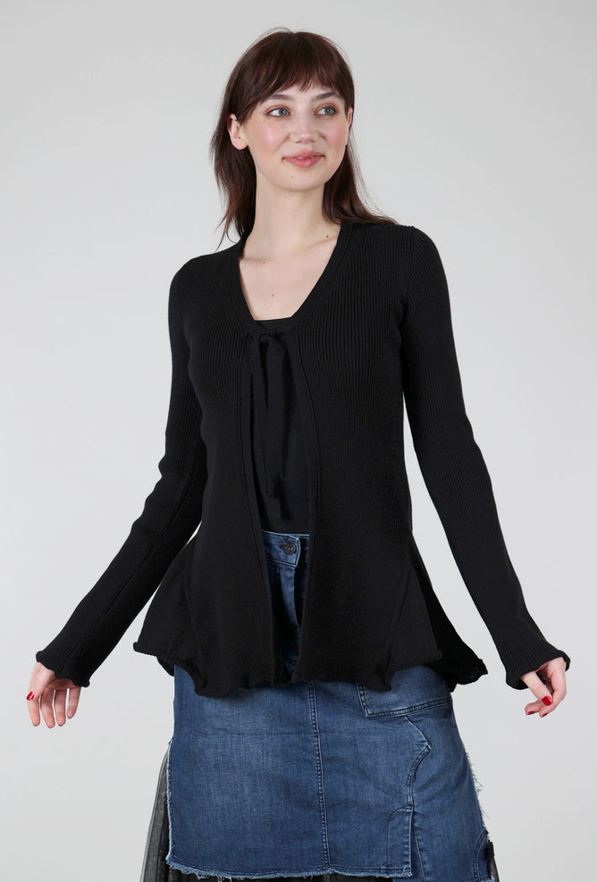 Pluslavie A Cotton Cardigan, Black 