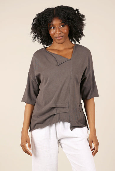 Fenini Peyton Pleat Top, Dusk 