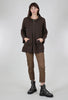 Fenini Honeycomb Texture Zip Jacket, Coffee 