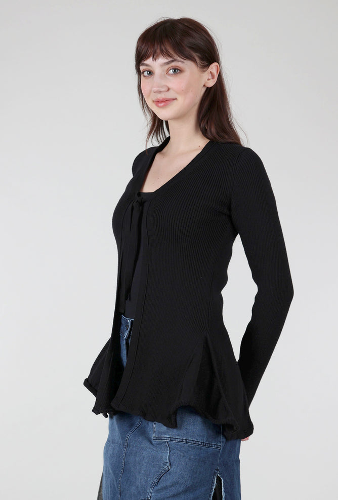 Pluslavie A Cotton Cardigan, Black 