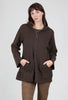 Fenini Honeycomb Texture Zip Jacket, Coffee 