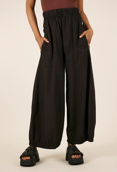 Lurdes Bergada Drawstring Waist Tencel Trouser, Black 