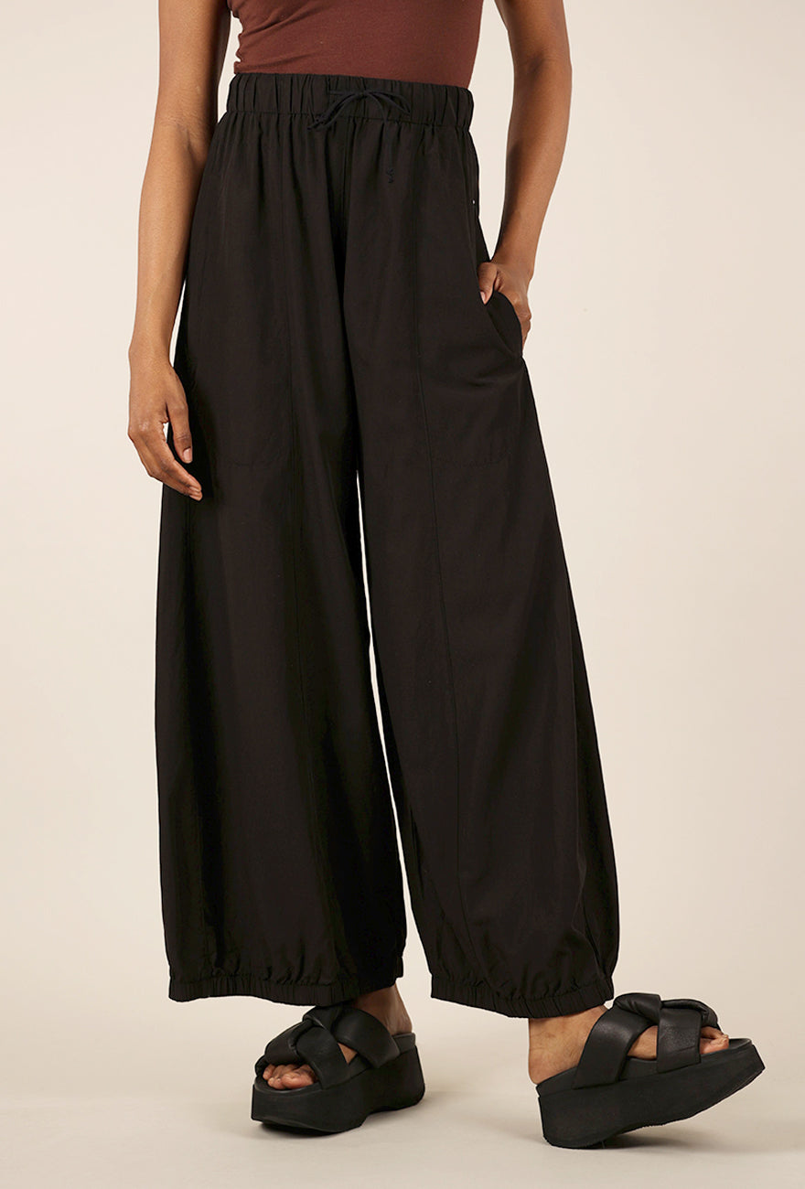 Lurdes Bergada Drawstring Waist Tencel Trouser, Black 