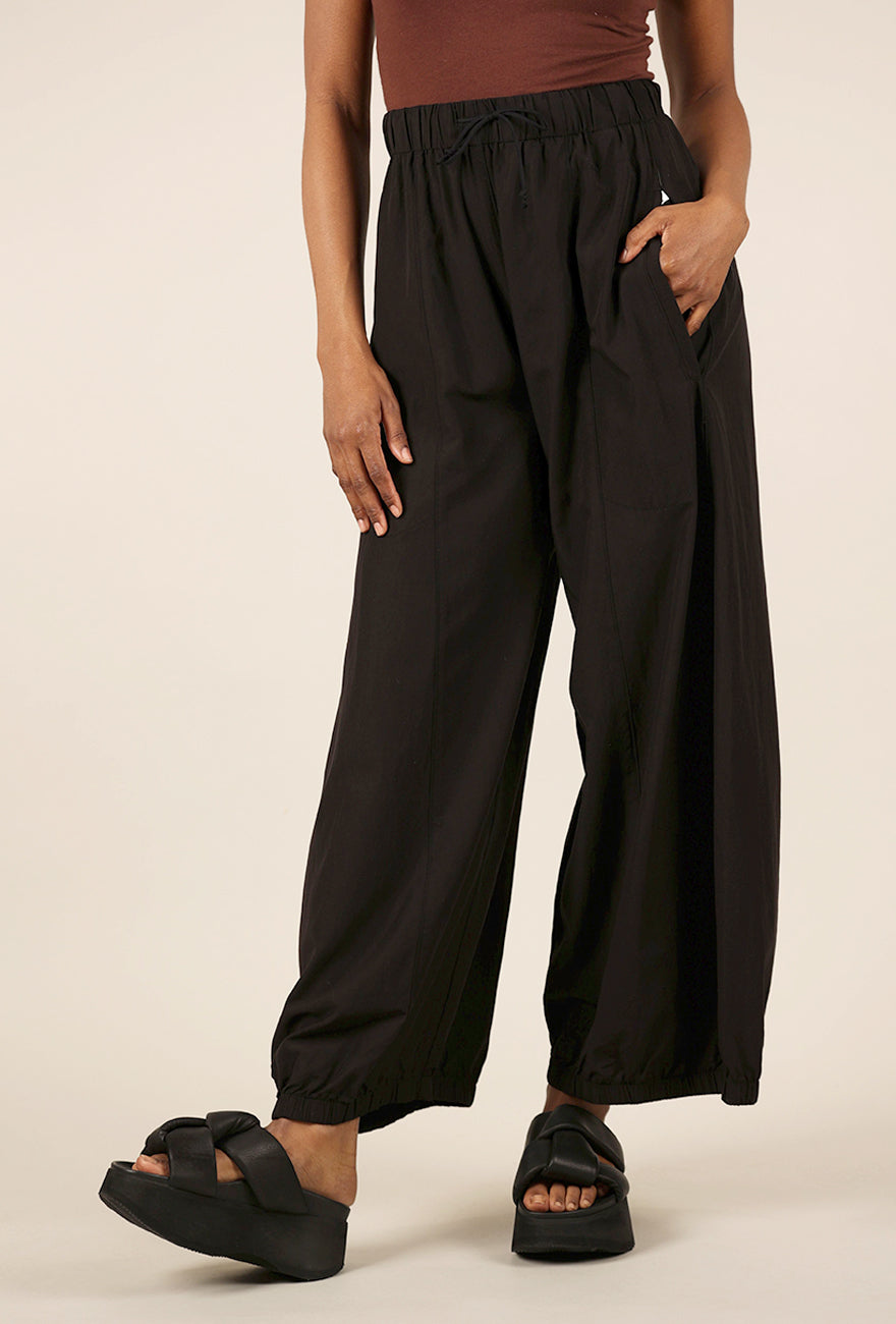 Lurdes Bergada Drawstring Waist Tencel Trouser, Black 