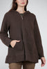 Fenini Honeycomb Texture Zip Jacket, Coffee 