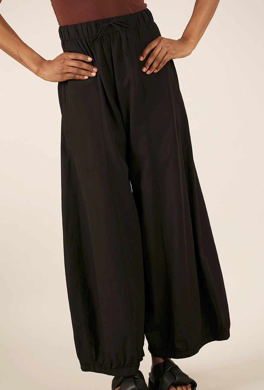 Lurdes Bergada Drawstring Waist Tencel Trouser, Black 