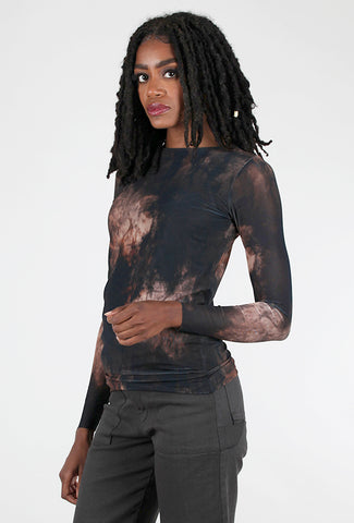 AMB Designs Florence Double Sheer Top, Velvet/Earth 