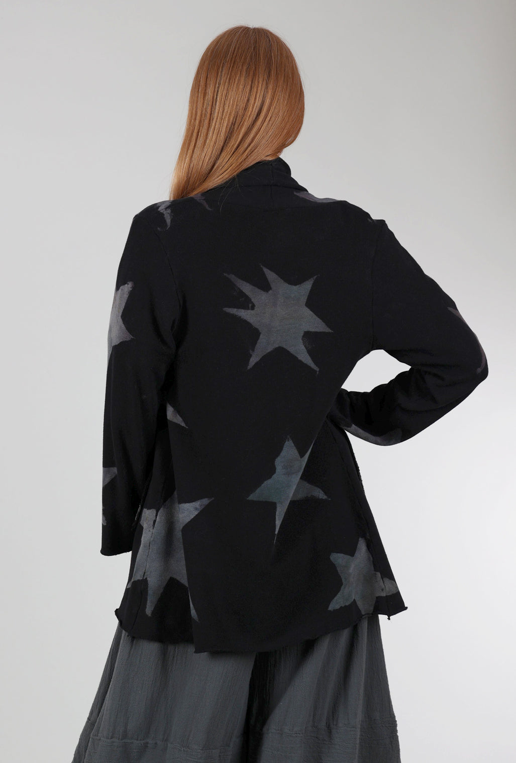 Heyne Bogut Cozy Shawl Stars Cardie, Black 