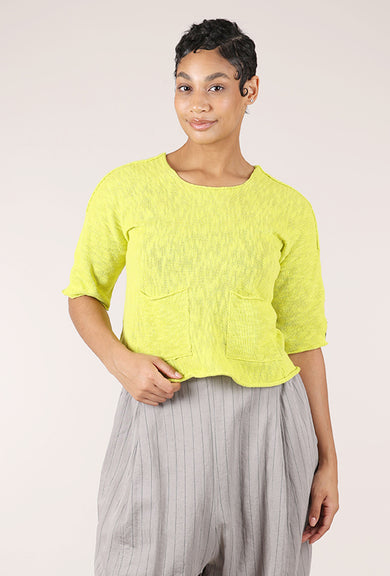 Paper Temples Reverse Pocket Sweater, Chartreuse 