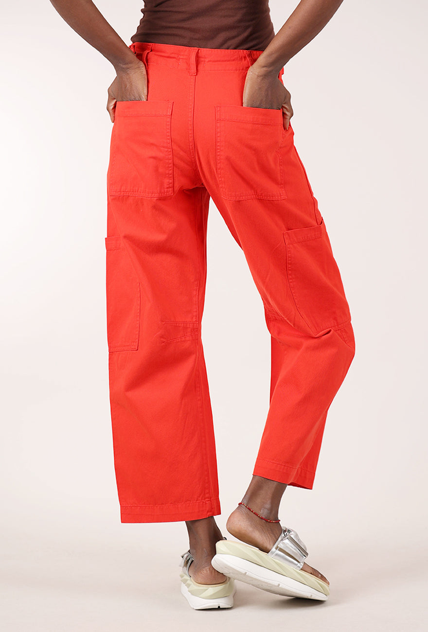 Pistola Sabrina Curved Utility Pant, Maraschino 