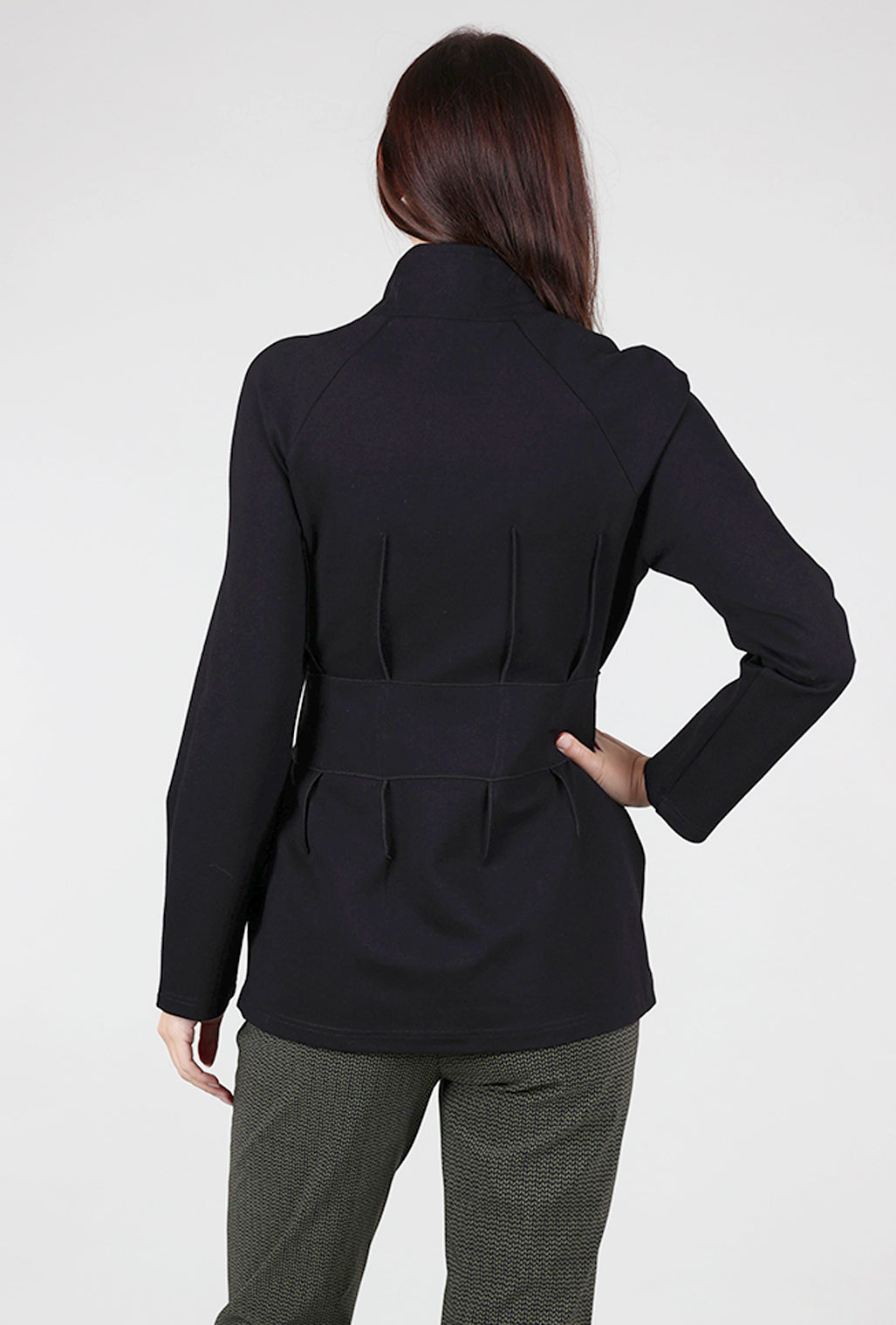 Ace & Ivy Wrap Belt Ponte Jacket, Black 