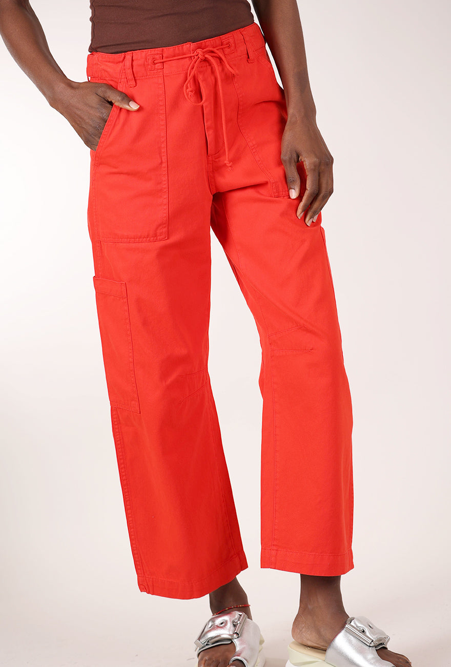 Pistola Sabrina Curved Utility Pant, Maraschino 