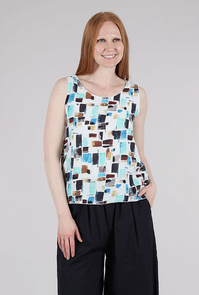 Cut Loose Sea Glass Layering Tank, White 