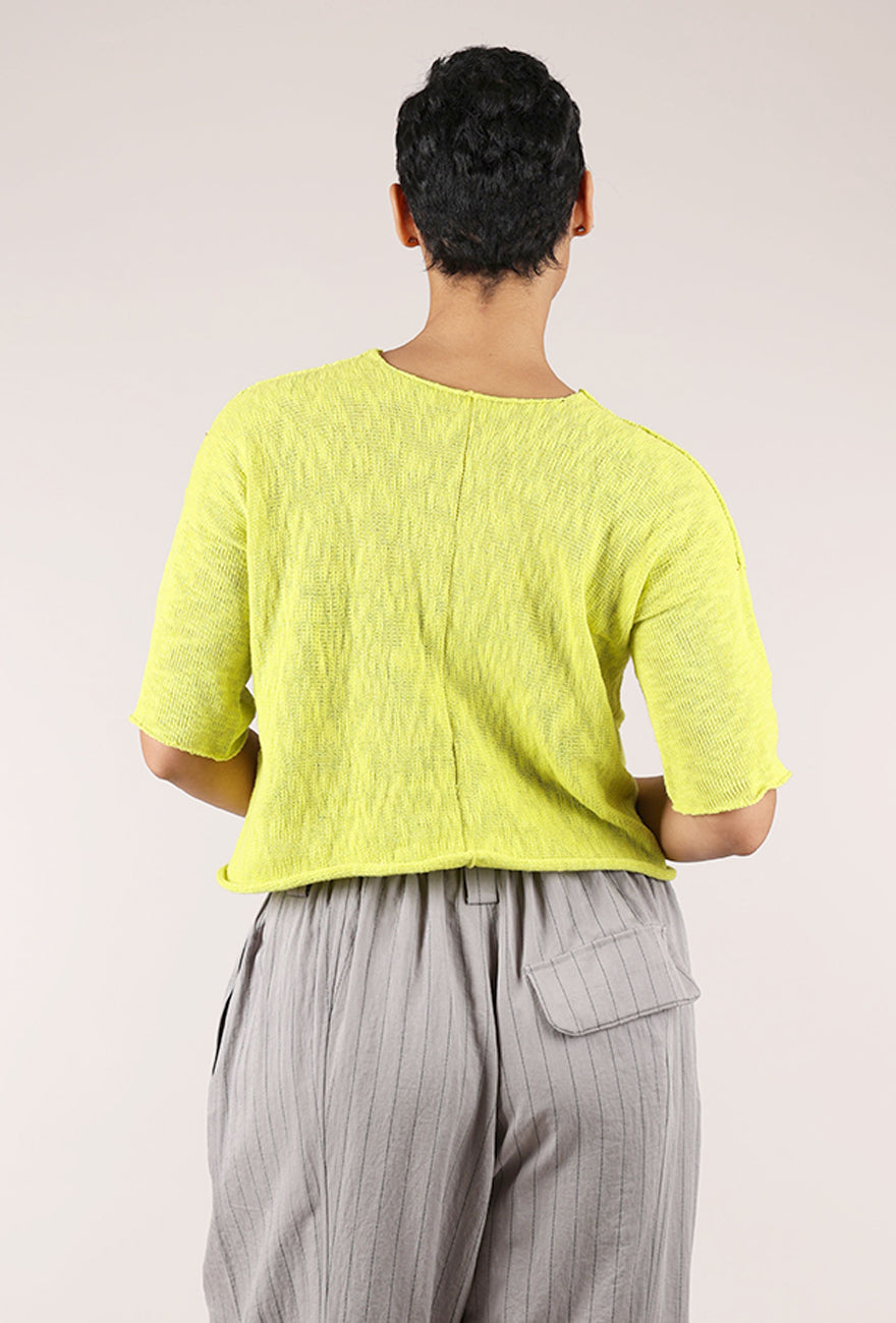 Paper Temples Reverse Pocket Sweater, Chartreuse 