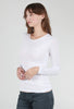 AMB Designs Solid Crew Second Skin Top, White 