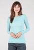AMB Designs Raw Edge Solid Second Skin Top, Aqua Haze 