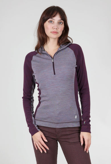 Smartwool Classic Thermal Merino 1/2 Zip Hoodie, Violet/Purple Iris 