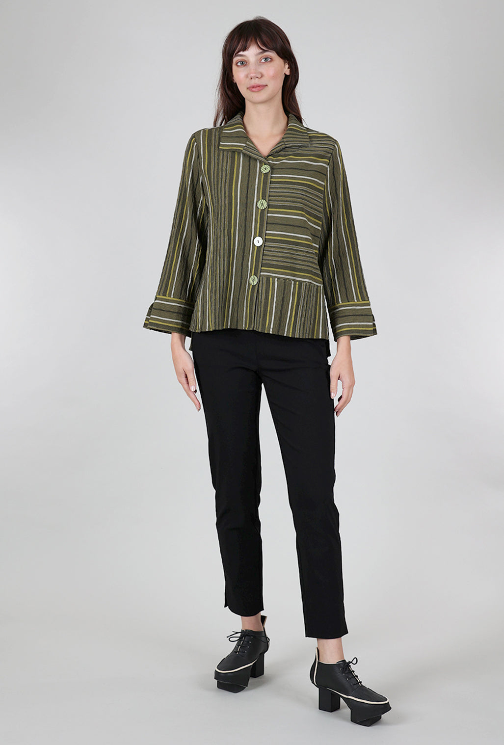 Habitat Change Your Stripes Blouse, Olive 