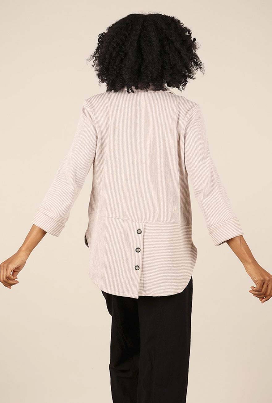 Habitat Pasadena Knit Button-Up Shirt, Oakwood 
