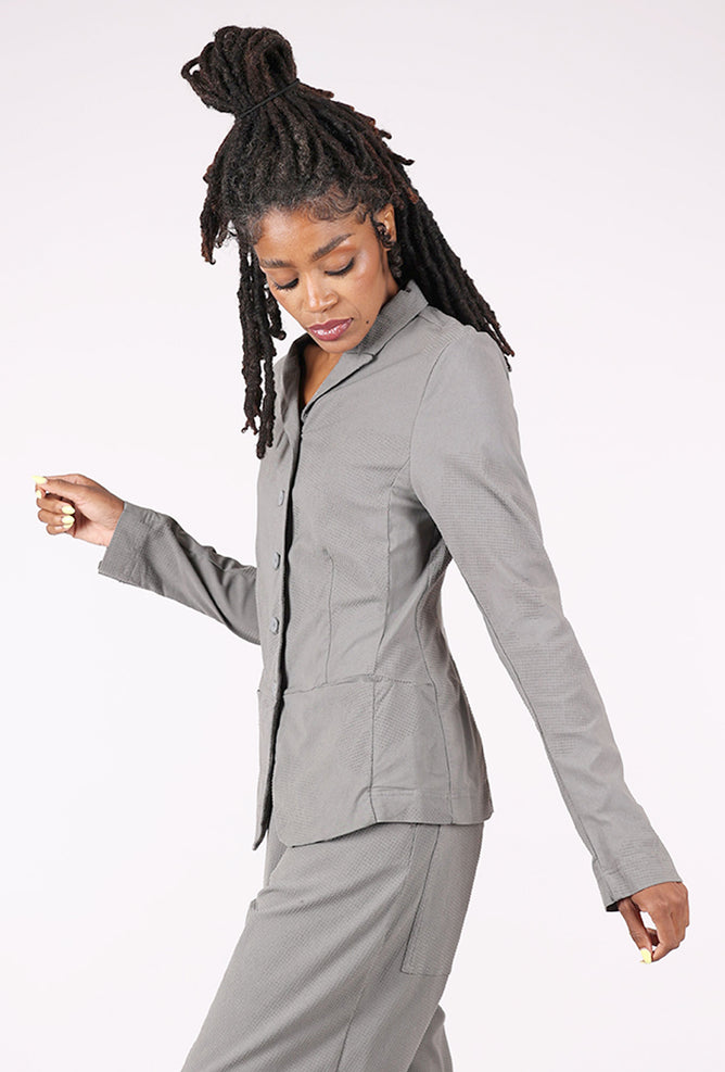 Rundholz Raised Dot Trim Jacket, Dark Gray/Flock 