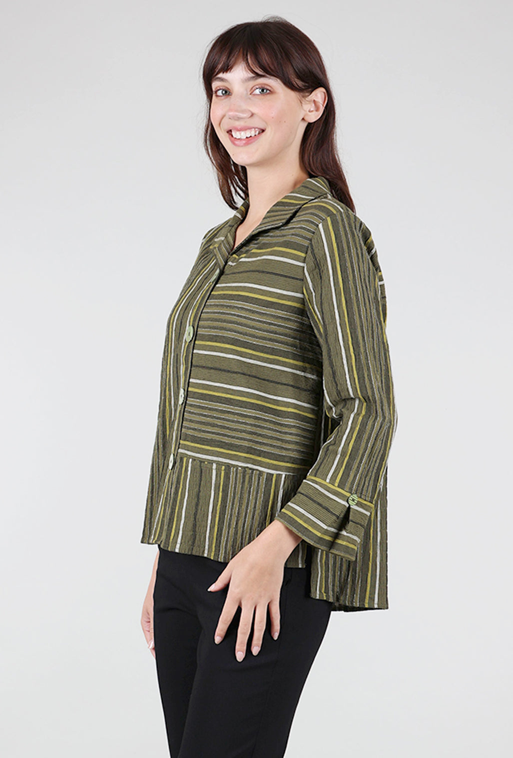 Habitat Change Your Stripes Blouse, Olive 