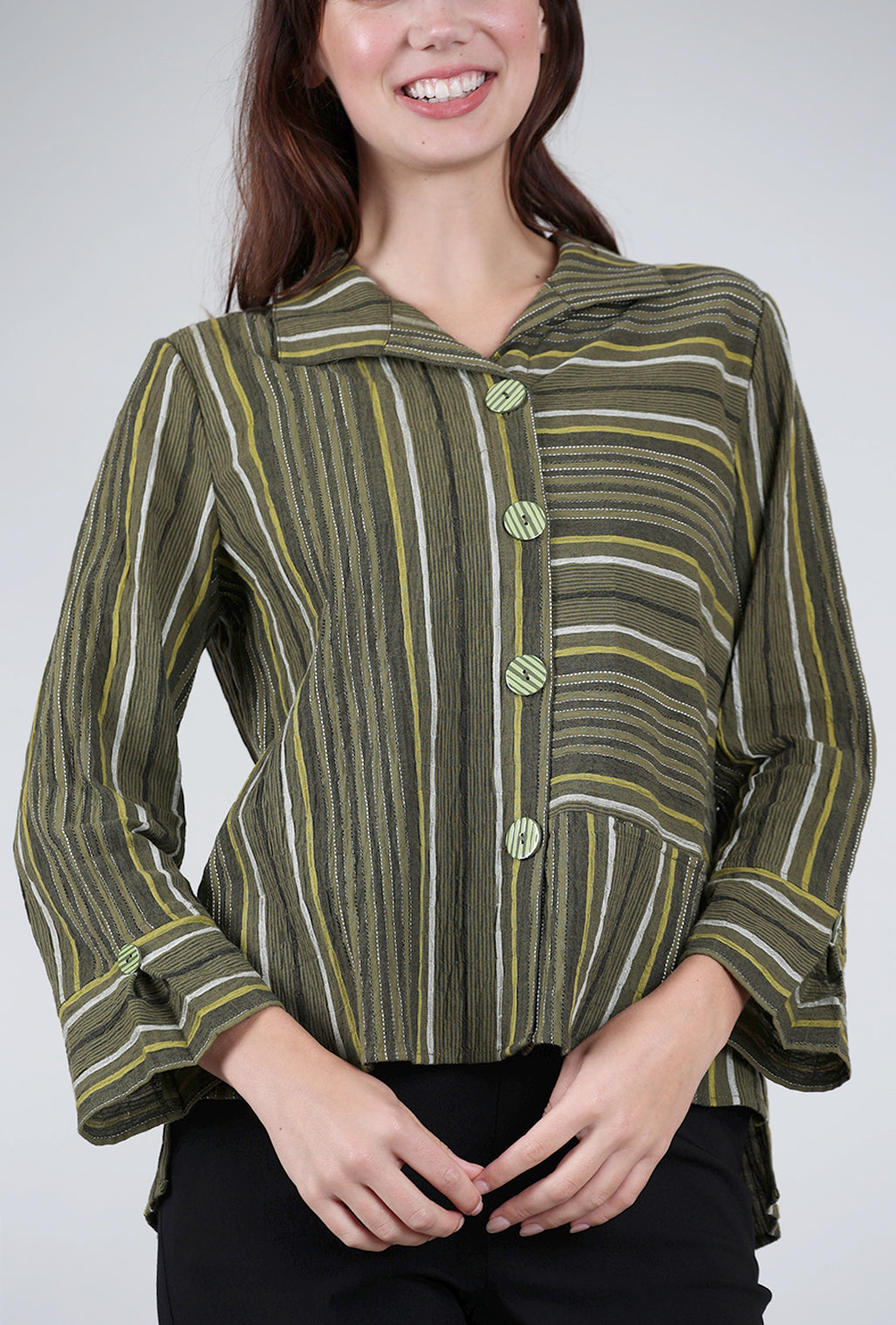 Habitat Change Your Stripes Blouse, Olive 