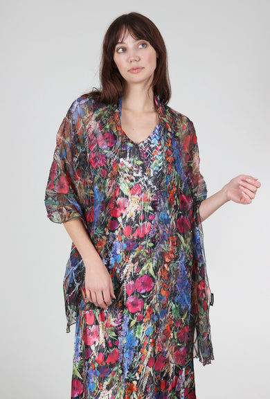 Komarov Lively Blooms New Diamond Shawl, Black 