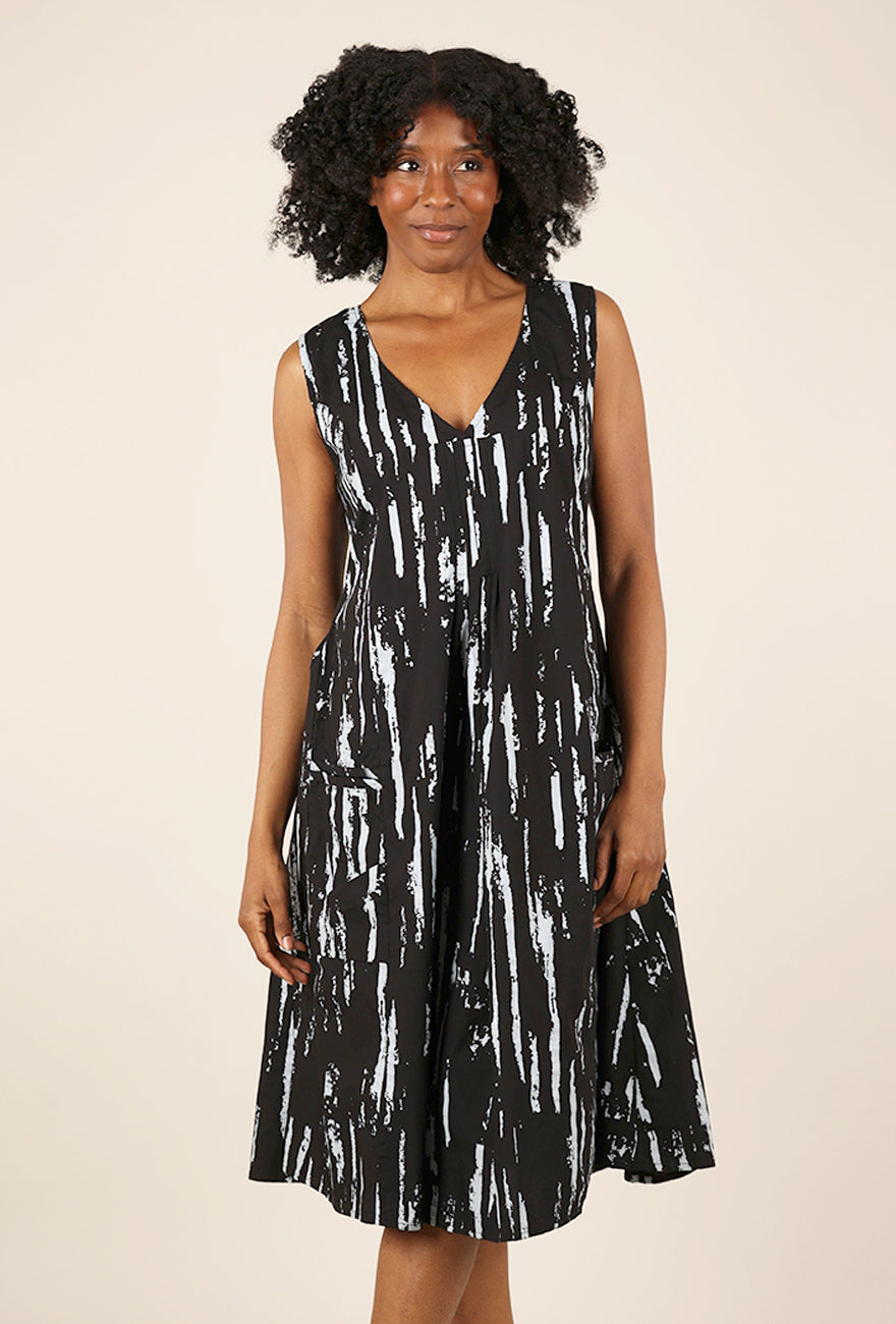 Tulip Poppie Airbrush Dress, Black/Gray 