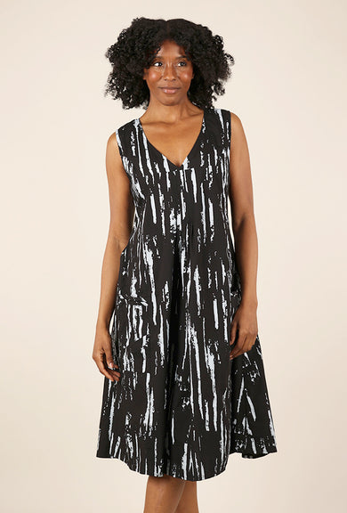 Tulip Poppie Airbrush Dress, Black/Gray 