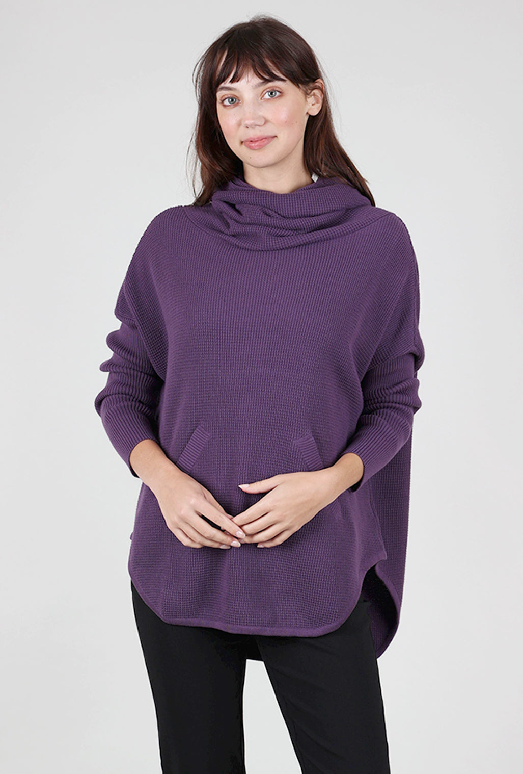 Planet Favorite Waffle Cowl, Plum One Size Plum