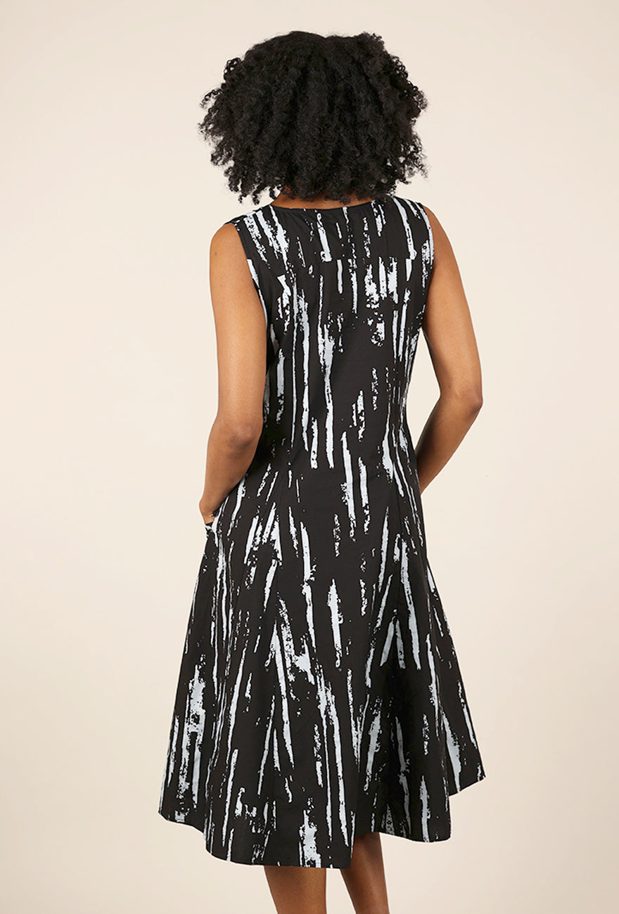 Tulip Poppie Airbrush Dress, Black/Gray 