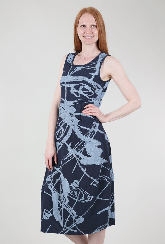 Fenini Print Bubble Dress, Ink 