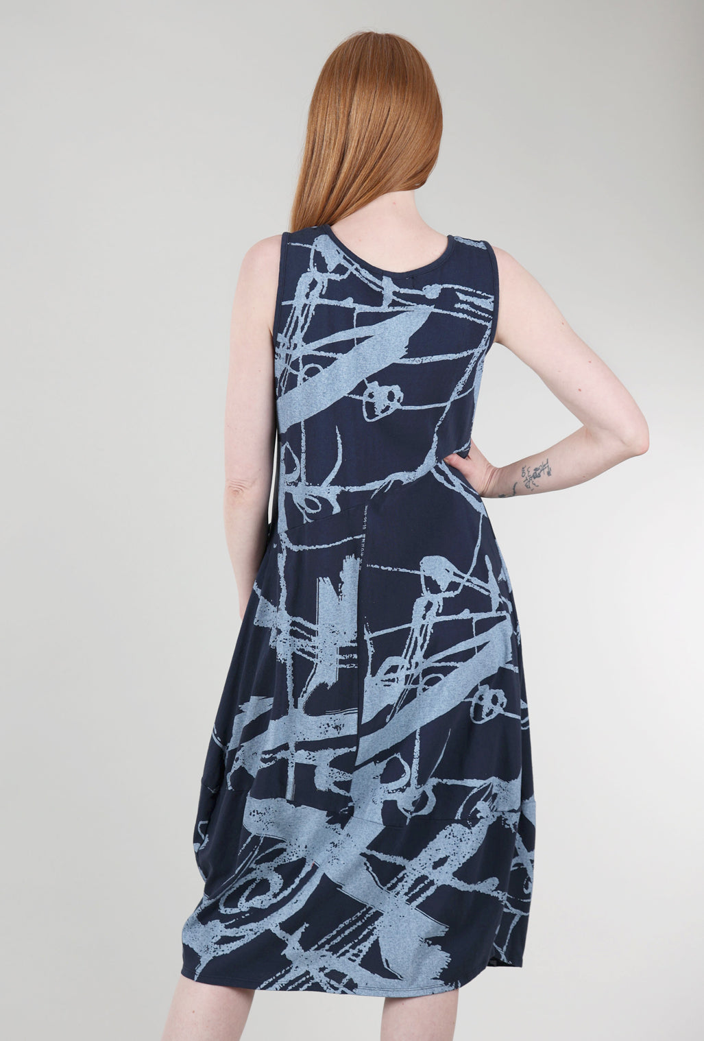 Fenini Print Bubble Dress, Ink 