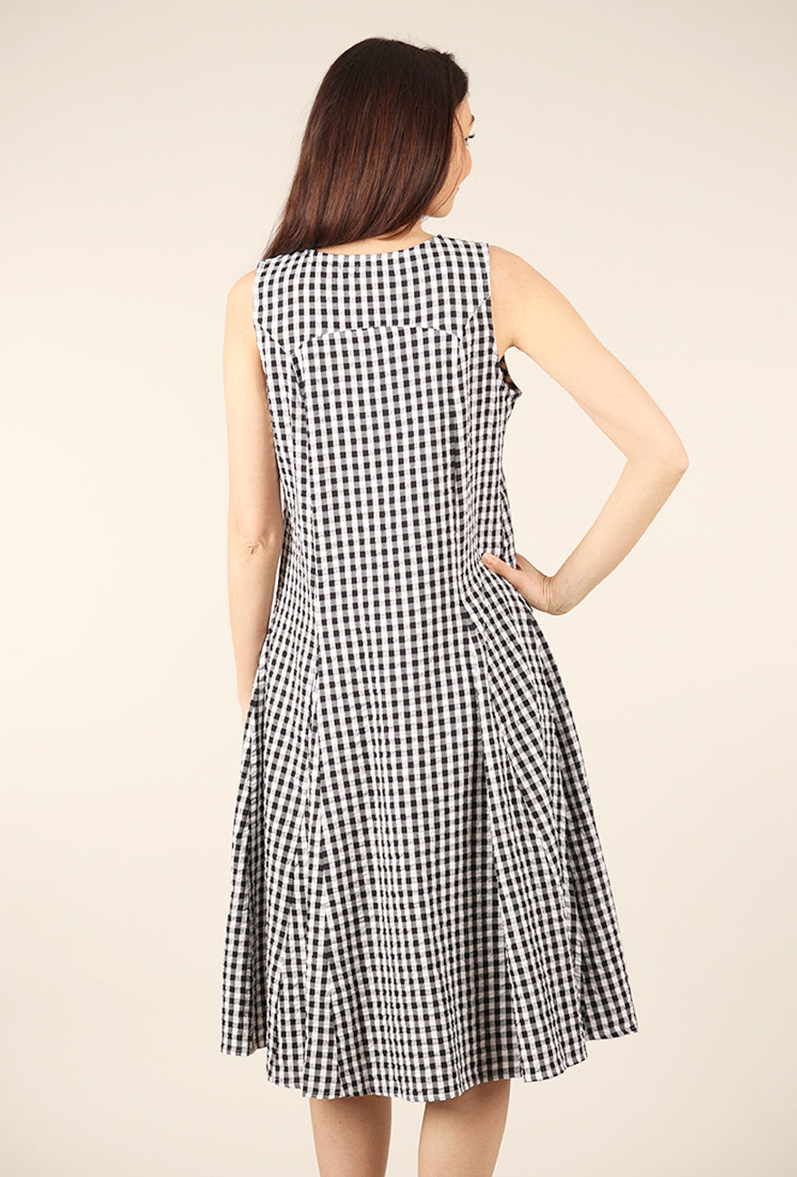 Tulip Poppie Seersucker Dress, Big Indy Check 