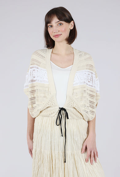 Sita Murt Crochet Openwork Vest, Cream 