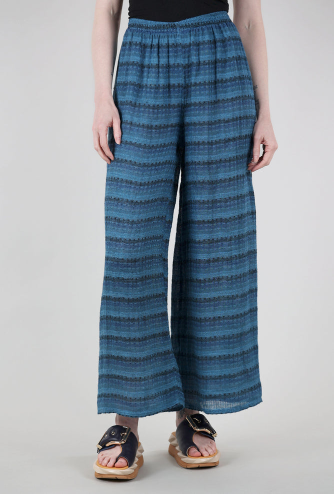 Eterea Linen Palazzo Pant, Turquoise 