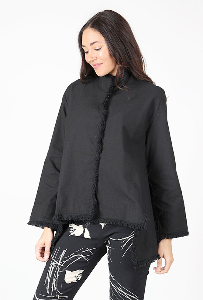 M Square Liberty Fringe Jacket, Black 