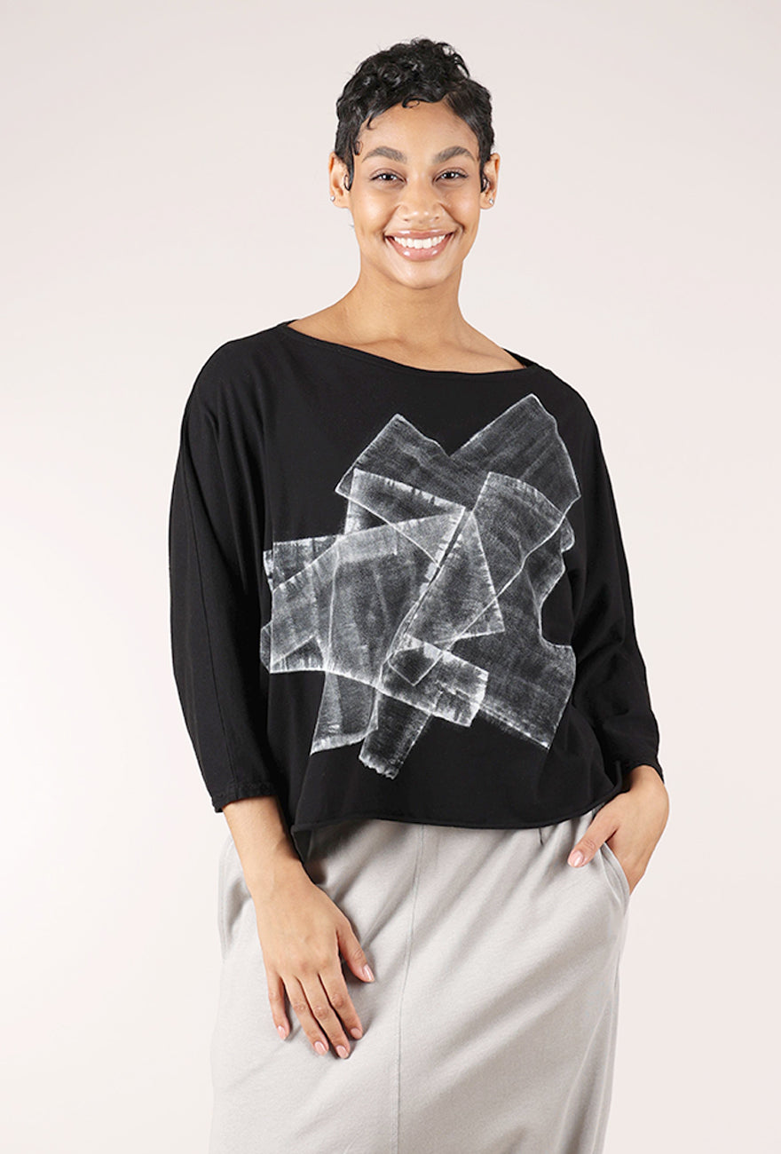 Cynthia Ashby Luna Graphic Tee, Black 