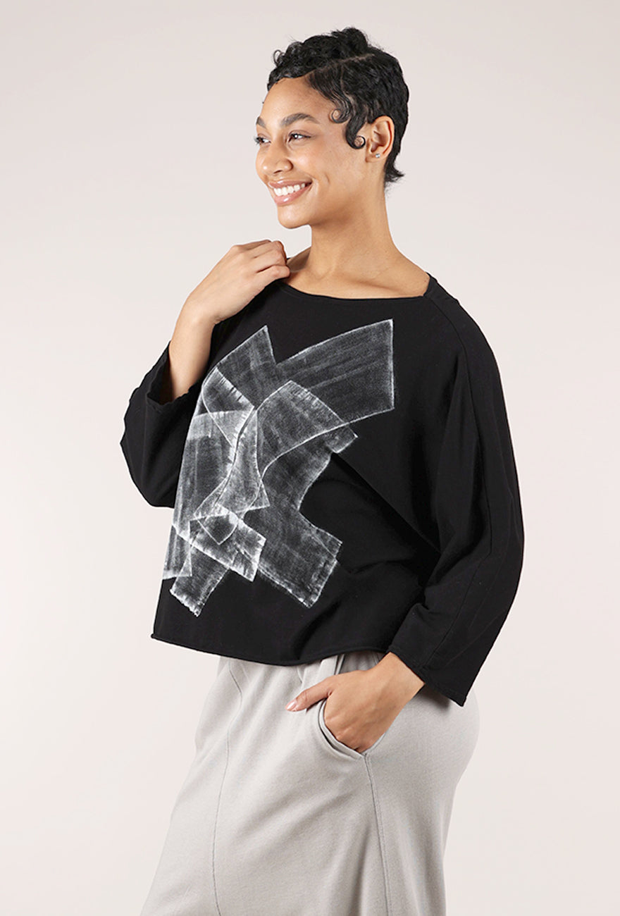 Cynthia Ashby Luna Graphic Tee, Black 