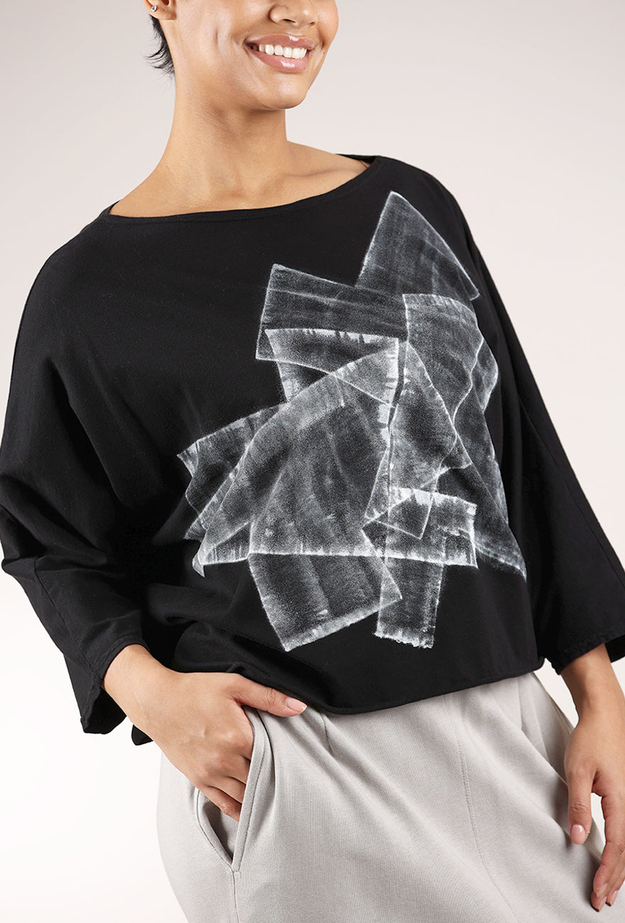 Cynthia Ashby Luna Graphic Tee, Black 