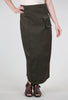 Rundholz Texture Twill Roll Waist Skirt, Khaki 