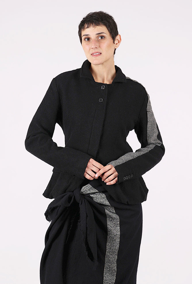 Rundholz Racing Stripe Wool Jacket, Black 