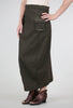 Rundholz Texture Twill Roll Waist Skirt, Khaki 