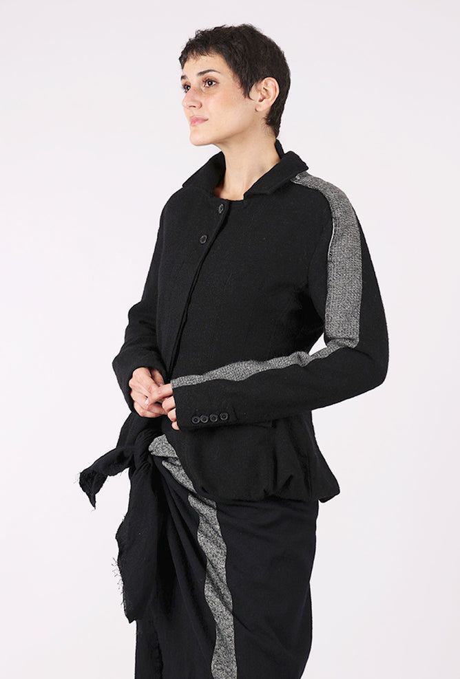 Rundholz Racing Stripe Wool Jacket, Black 