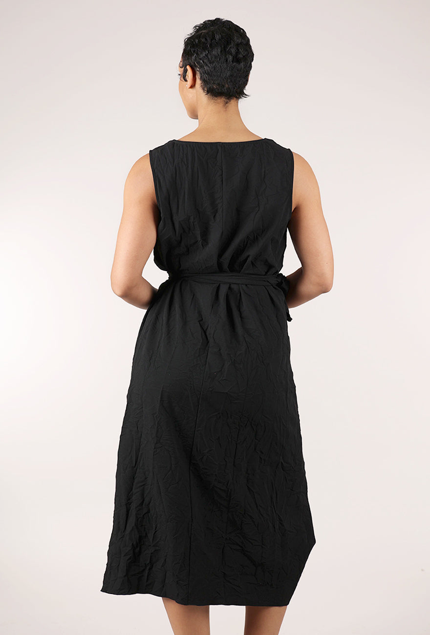 Sort Aarhus Mona Tie Dress, Black 