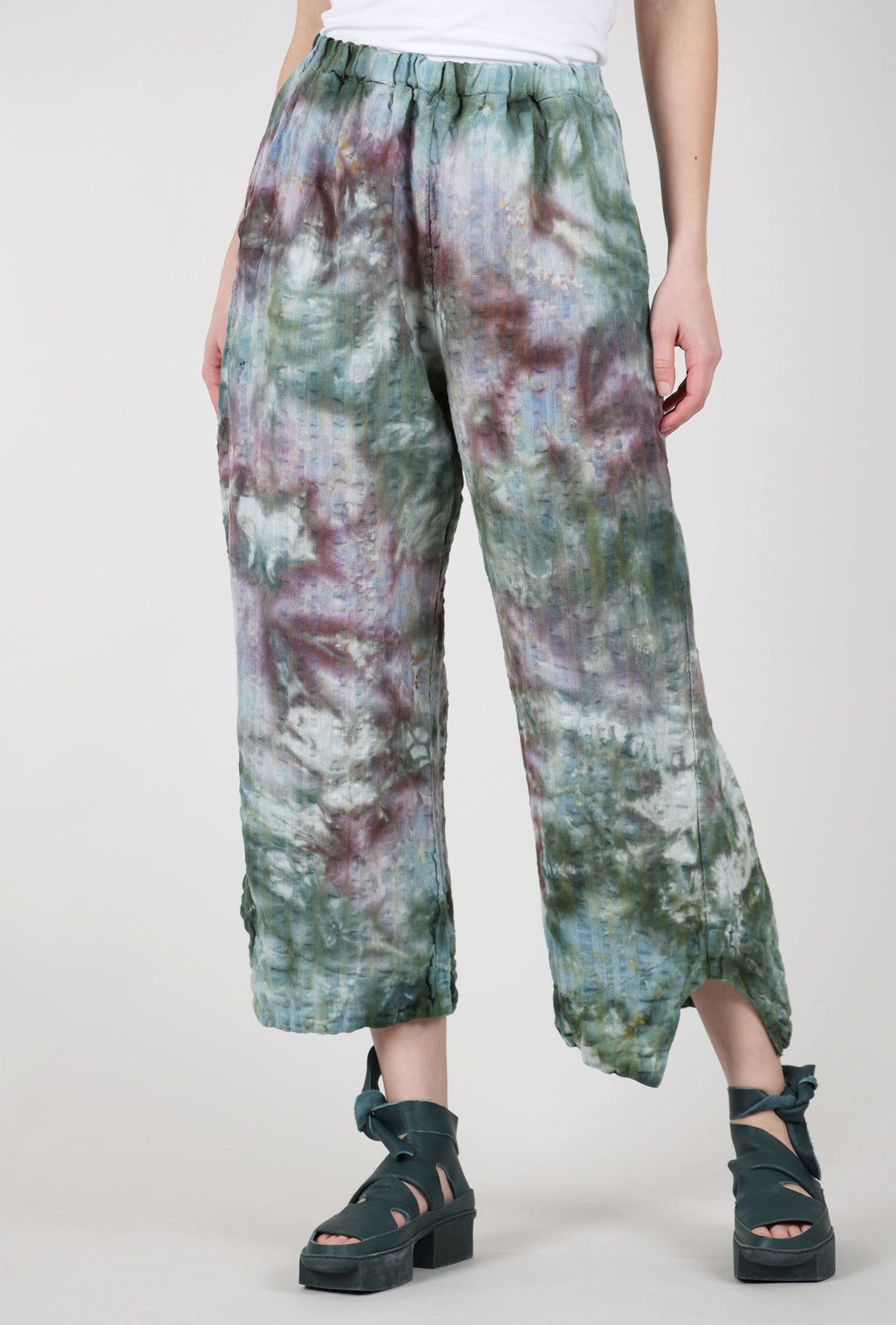 Cynthia Ashby Rumpled Milo Lantern Pant, Waterlilies 