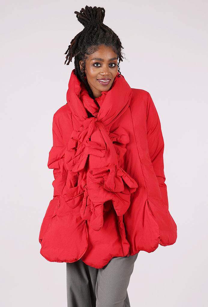 小物 MASU 22aw DIAMOND PUFFER SCARF MASU（エムエーエスユー）のDIAMOND PUFFER SCARF REDの通販