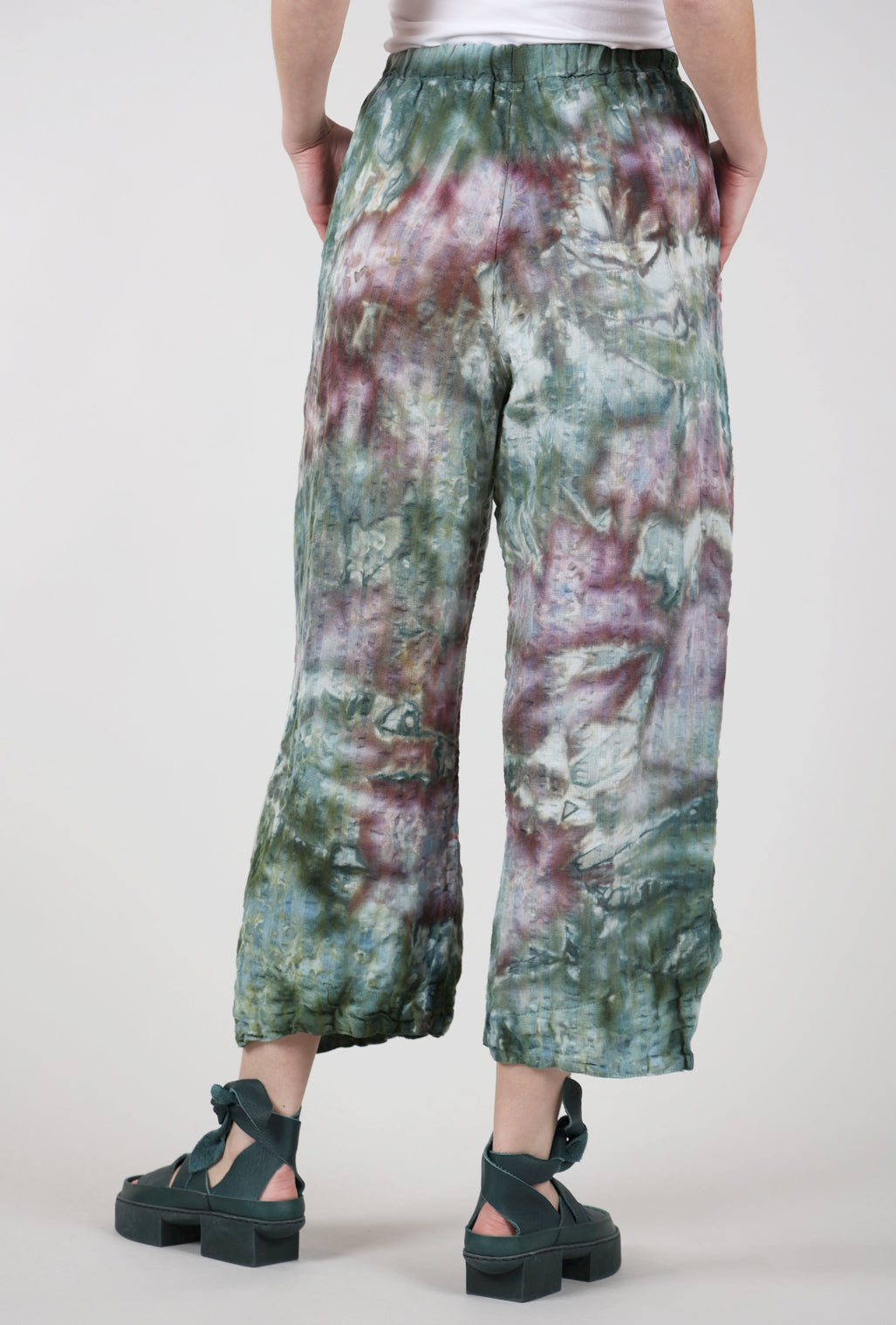 Cynthia Ashby Rumpled Milo Lantern Pant, Waterlilies 